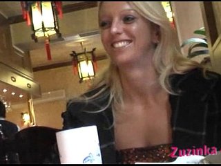 Natural exhibitionist in Chinese Restaurant - video